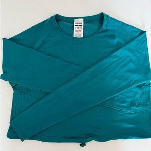 Blue gymshark top